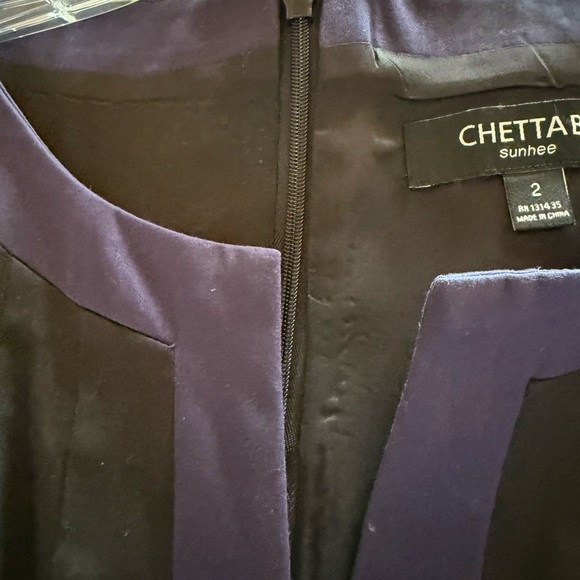 Chetta B Black and Purple Dress
